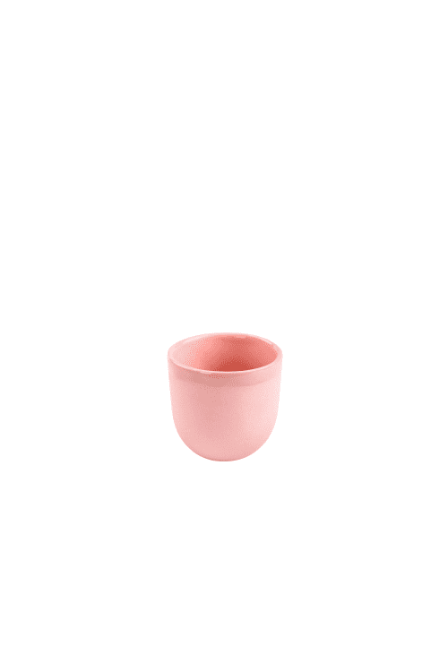 Handmade Porcelain Espresso Cup. Powder Pink | Drinkware by Creating Comfort Lab. Item made of ceramic