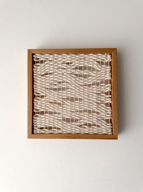 Breathe 002 | Tapestry in Wall Hangings by Ana Salazar Atelier. Item composed of oak wood and cotton in minimalism or japandi style