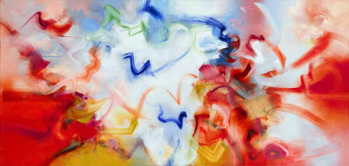 Aitherios II | Paintings by Ritchard Rodriguez. Item made of linen compatible with modern style