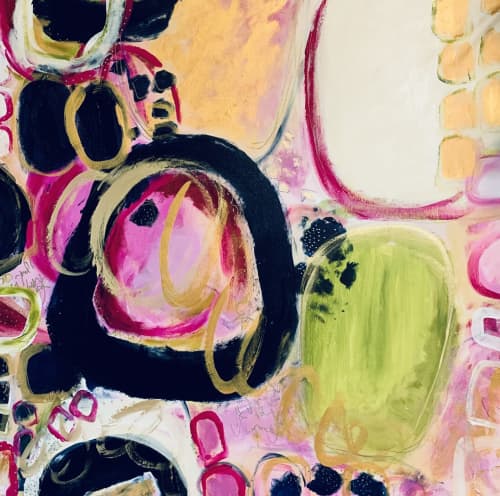 My Kinda' Sunday🔴 | Oil And Acrylic Painting in Paintings by Darlene Watson Abstract Artist. Item made of canvas with synthetic