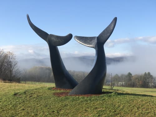 Whale Dance | Public Sculptures by Jim Sardonis. Item composed of bronze and concrete