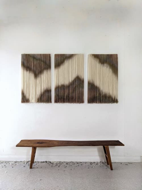 Veins of Time #3 | Tapestry in Wall Hangings by Kat | Home Studio. Item made of wool works with boho & contemporary style