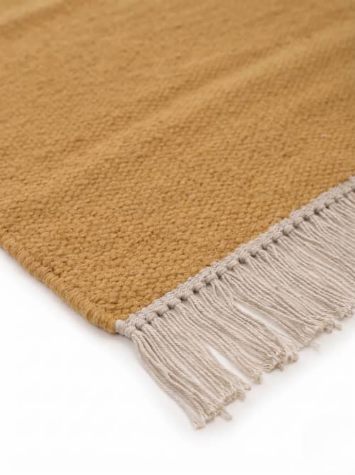 Handwoven Woolen Runner Rug | Rugs by Evergreen Carpets. Item made of wool compatible with boho and minimalism style