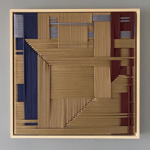Figurative Gold | Embroidery in Wall Hangings by Fault Lines by Matthias de Vogel. Item made of fabric