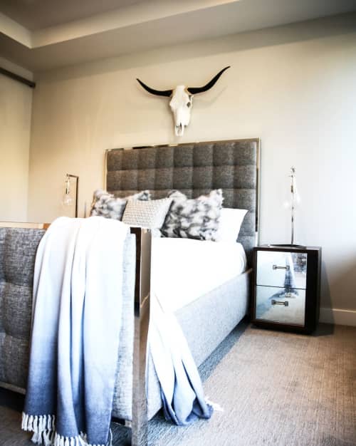 Longhorn Skull Inlaid with Lace | Ornament in Decorative Objects by Gypsy Mountain Skulls. Item in contemporary or country & farmhouse style