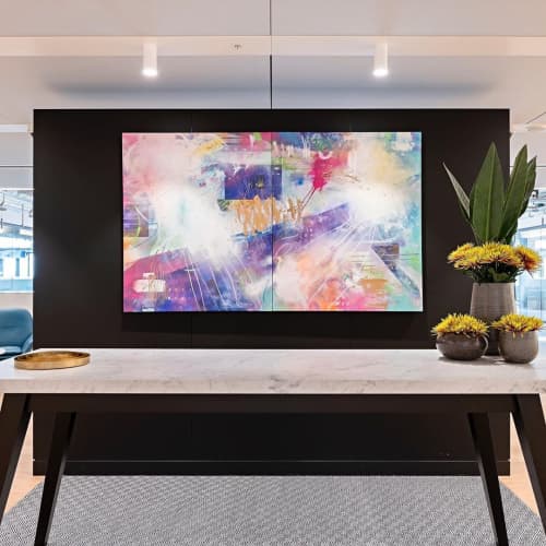 “Communication“ Painting | Oil And Acrylic Painting in Paintings by Bea Schubert. Item composed of synthetic