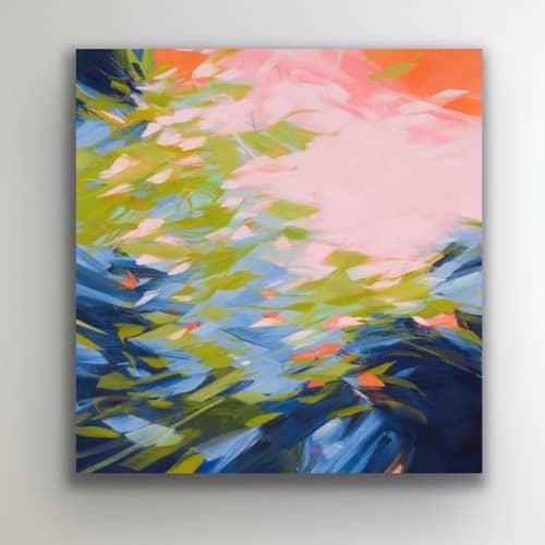 "Opening Sight", Original Oil on Canvas, 46x44 | Oil And Acrylic Painting in Paintings by Cameron Schmitz. Item made of wood & canvas compatible with contemporary and mediterranean style