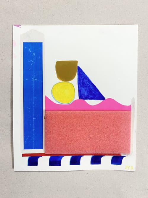 Shape Weight 2 | Mixed Media by Dyanna Dimick (DYD ART). Item composed of paper and synthetic