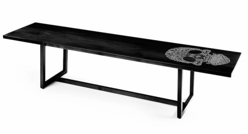 Nail Inlay Table No. 43 | Dining Table in Tables by Peter Sandback. Item made of maple wood works with contemporary & modern style
