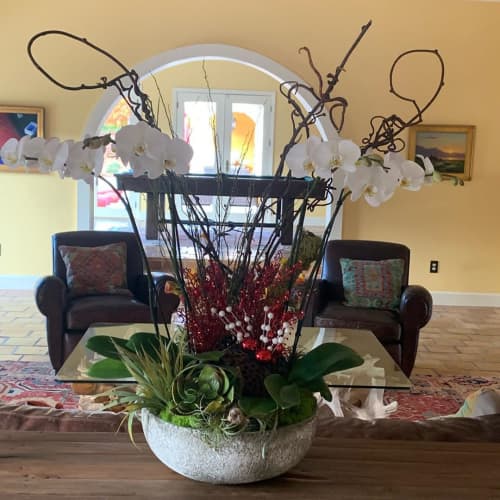 Rustic Orchid and Succulent Arrangements | Floral Arrangements by Fleurina Designs