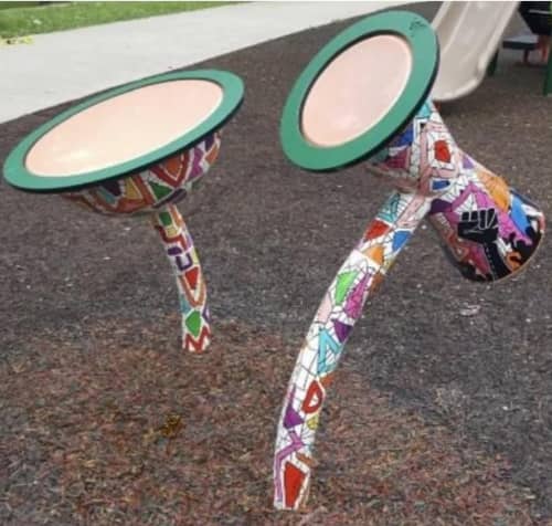 James Orange | Street Murals by By Amelie Art. Item made of synthetic