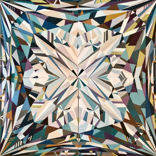 Crystal Brown | Oil And Acrylic Painting in Paintings by Marina Astakhova. Item composed of canvas & synthetic