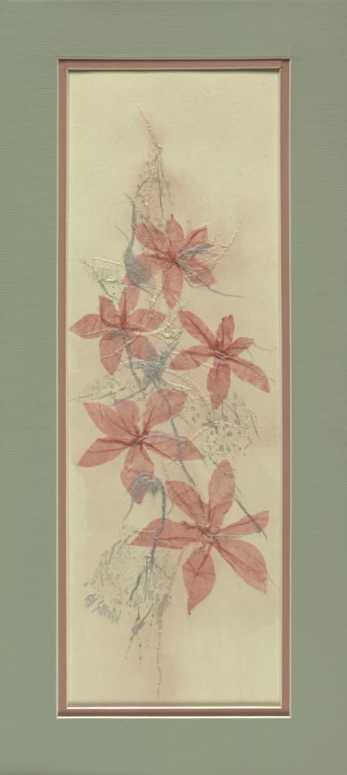 Washi Paper Flowers (matted) | Macrame Wall Hanging in Wall Hangings by Jan Sullivan Fowler. Item made of paper & synthetic