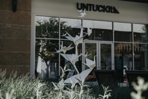 Rising Cranes | Public Sculptures by KevinBoxStudio | The Shops at Clearfork in Fort Worth