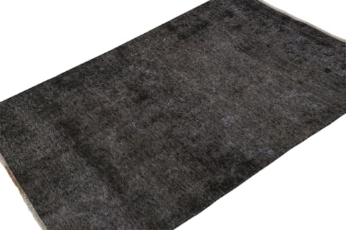 Vintage Persian rug with Black and Brown Patterns by Rug | Area Rug in Rugs by Rug and Kilim