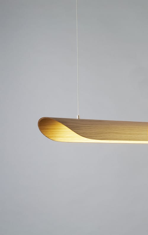 Canoe oak | Pendants by Studio Vayehi. Item composed of oak wood in minimalism or contemporary style