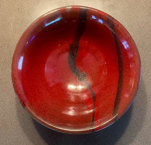 Crimson Bowl | Dinnerware by Bikki Stricker. Item composed of steel & ceramic