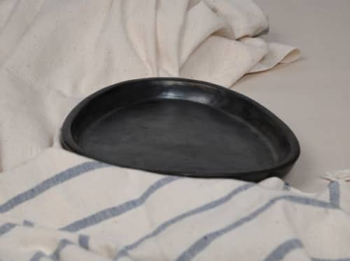 Longpi Pottery Side Plate - Triangle | Bowl in Dinnerware by ARTISAGA PRIVATE LIMITED. Item composed of stone compatible with minimalism and modern style