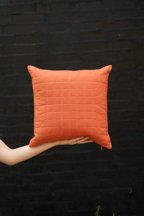 Bangkok Pillow - Terracotta | Pillows by Vacilando Studios. Item made of cotton