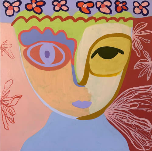 ni dulce, ni sumisa original acrylic painting on canvas | Oil And Acrylic Painting in Paintings by Andrea Mondragòn