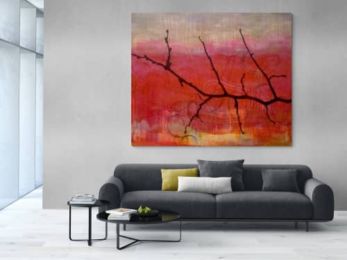 Branch, River, Spine | Mixed Media by Anna Jaap Studio. Item composed of canvas and synthetic