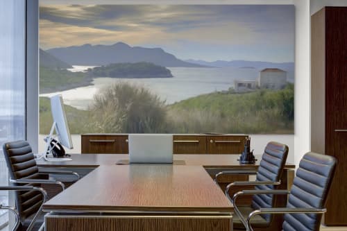 Coastal Retreat | Wall Treatments by Jay Mason. Item works with coastal & mediterranean style