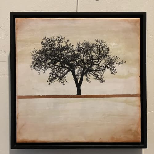 Commissioned 12"x12" encaustic painting | Oil And Acrylic Painting in Paintings by Shari Lyon Fine Art. Item composed of synthetic
