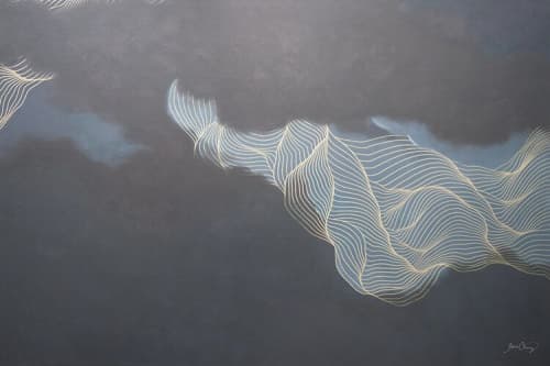 Hidden in the Light’s Shadow | Oil And Acrylic Painting in Paintings by Tracie Cheng. Item made of canvas & synthetic