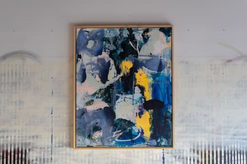 Blue Berry | Oil And Acrylic Painting in Paintings by Kori Gabs. Item composed of canvas and synthetic