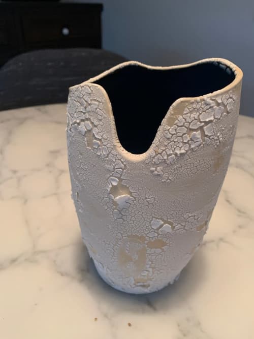 Unique Texture Vase | Vases & Vessels by Falkin Pottery. Item in contemporary or coastal style