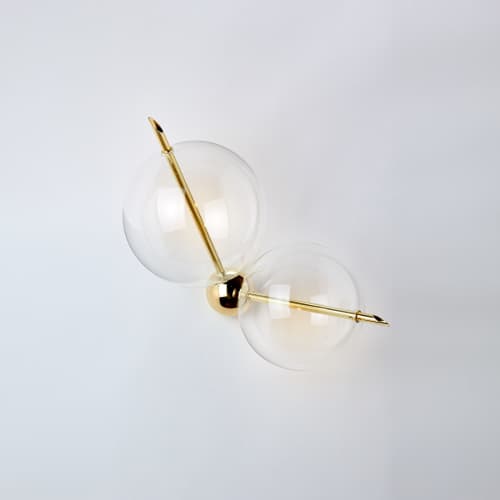 Lune wall lights | Sconces by SilvioMondinoStudio. Item composed of brass and glass