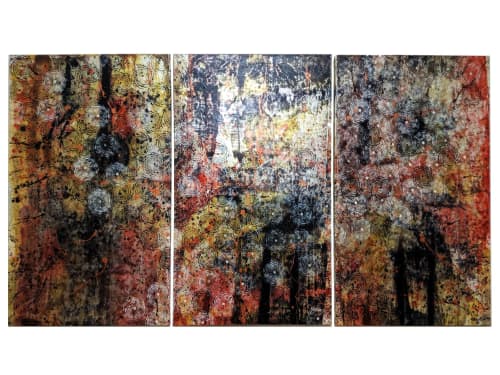 Fortifications of Mass Incarcerations: Prison Grid 1.0 (2017) | Mixed Media by Garry Grant Studio | Garry Grant Studio in New York. Item composed of canvas