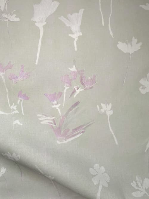 Desert Flowers - Sage Fabric | Curtain in Curtains & Drapes by BRIANA DEVOE. Item made of cotton