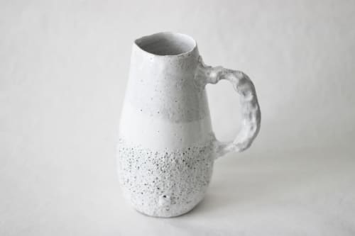 Studio recycled clay pitcher | Vessels & Containers by ZHENI. Item composed of ceramic