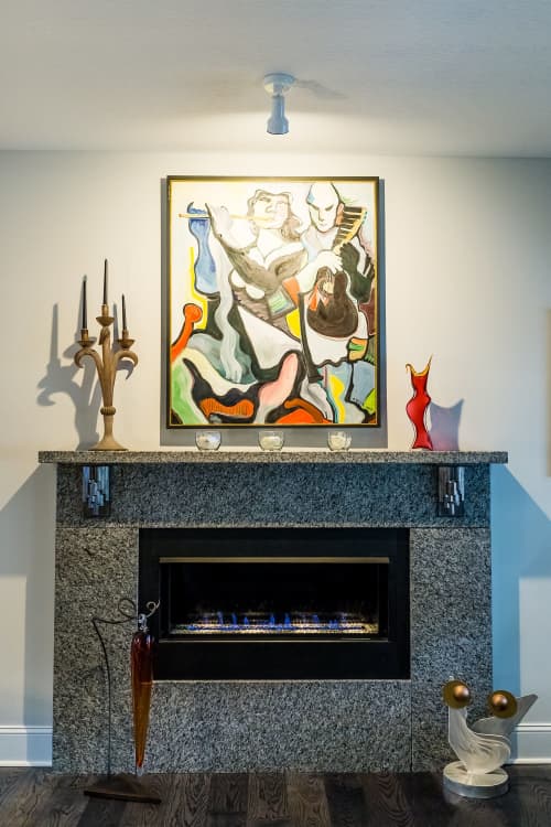 Columnar Basalt Corbels | Fireplaces by Dylan Beck. Item composed of ceramic