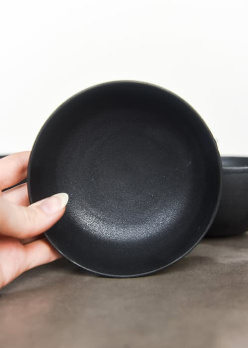 Black Matte Stoneware Mini Bowl | Dinnerware by Creating Comfort Lab. Item composed of stoneware