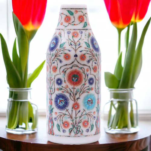 Marble vase for flowers, Handmade marble vase, marble vase | Vases & Vessels by Innovative Home Decors. Item made of marble works with country & farmhouse & art deco style