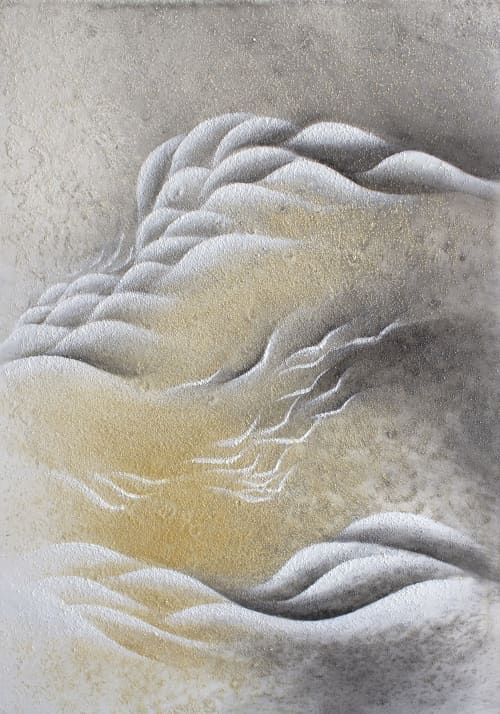 Fleeting traces | Oil And Acrylic Painting in Paintings by Francesca Borgo. Item made of synthetic works with minimalism & contemporary style