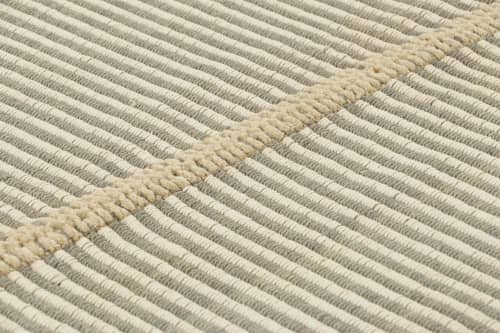 Rug & Kilim’s Contemporary Kilim in Gray and Ivory White | Area Rug in Rugs by Rug and Kilim