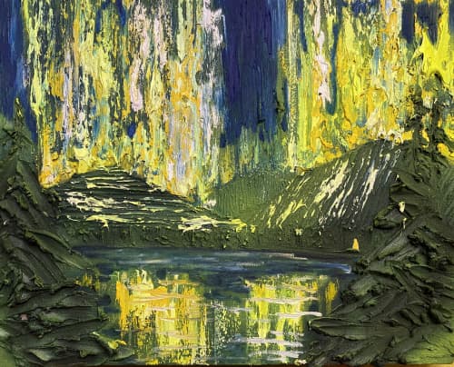 Where the light meets the sky | Oil And Acrylic Painting in Paintings by Rafzstudio.com. Item composed of canvas in traditional style