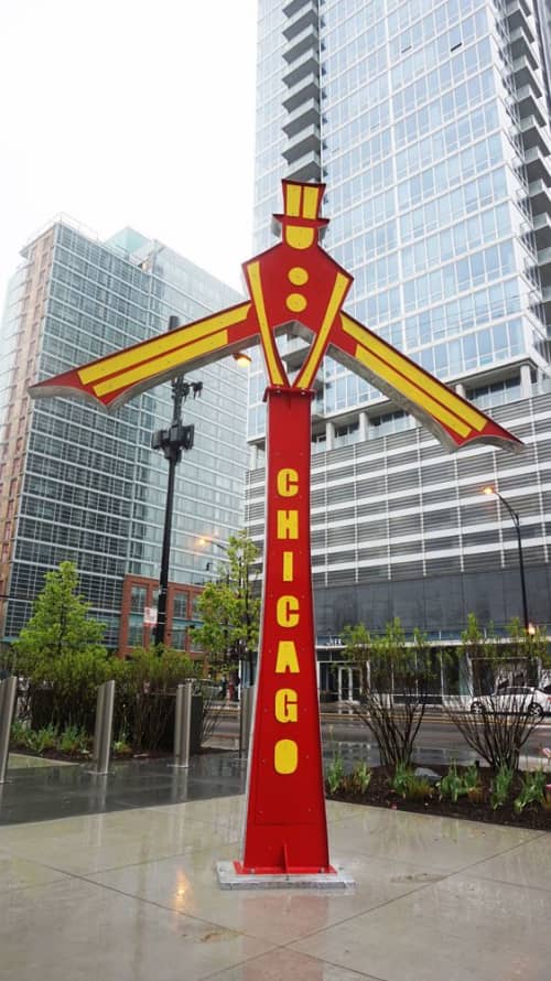 Chicago | Public Sculptures by Gus Lina Art. Item composed of aluminum