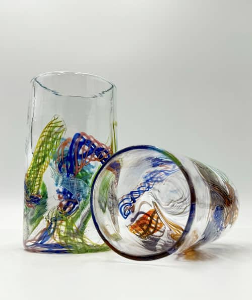 Anchor Bend Glassworks Cane-Fetti Tumbler