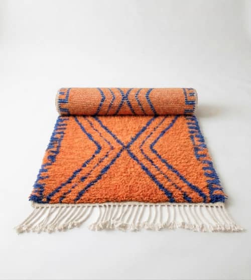 Moroccan Sunet: | Small Rug in Rugs by Artisanal Patterns. Item made of wool works with boho & minimalism style