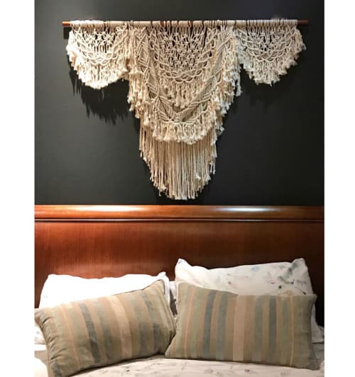 Custom Macrame Art | Macrame Wall Hanging in Wall Hangings by Creating Knots by Mandy Chapman. Item composed of cotton and fiber