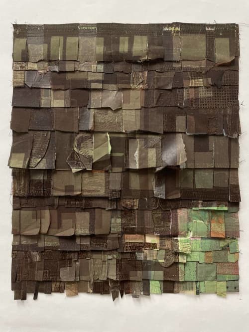 City Hall Park | Collage in Paintings by Susan Smereka. Item made of cotton with paper works with modern style