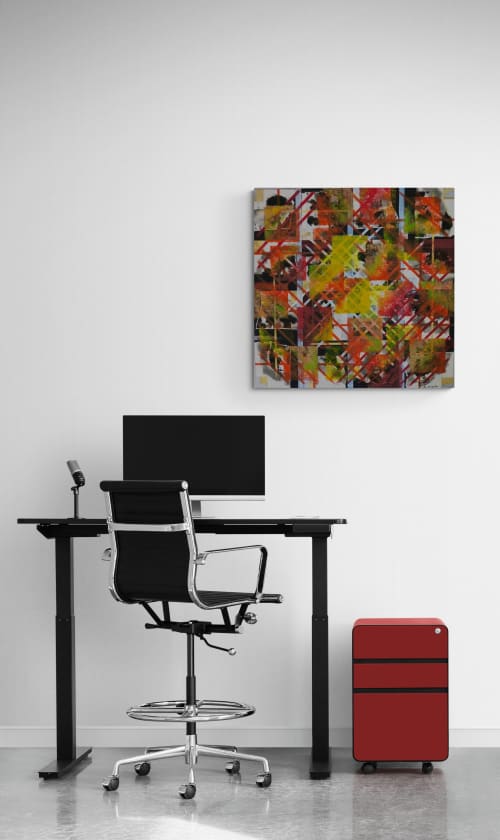 Structured #2 | Mixed Media by Chris Baumgartner-artist. Item made of paper