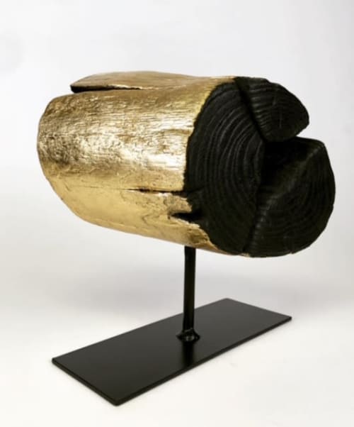 Wrapped in Gold | Decorative Objects by Boom Bechkowiak. Item made of wood works with contemporary & coastal style