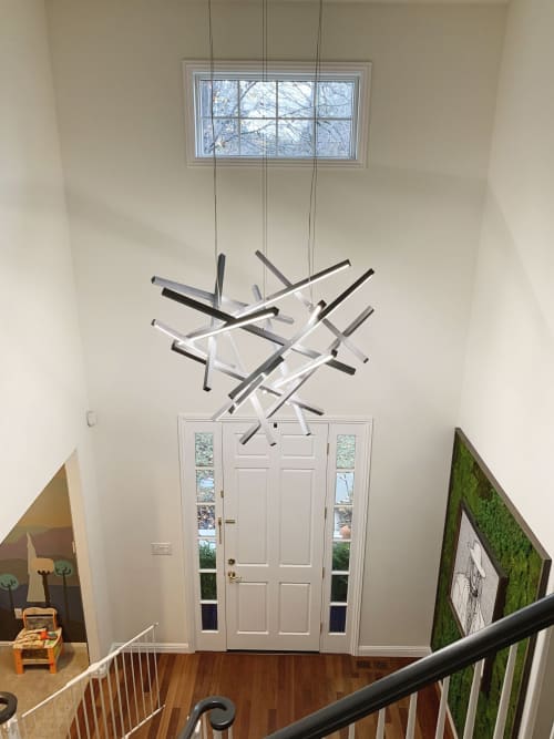 Diamond chandelier | Chandeliers by Next Level Lighting. Item composed of wood