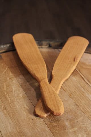 Spurtle Two Piece Set | Cooking Utensil in Utensils by Wild Cherry Spoon Co.. Item made of wood works with minimalism & country & farmhouse style