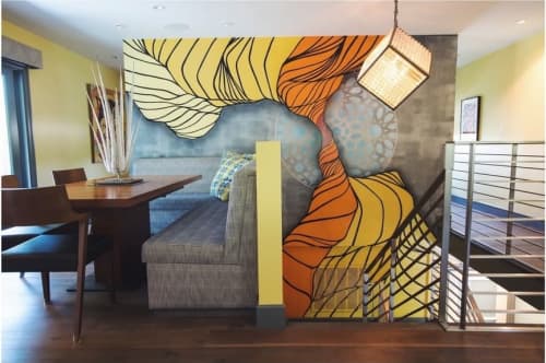 Residential Mural | Murals by Strider Patton. Item made of synthetic